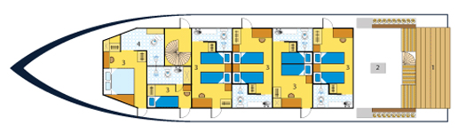 Main deck of MV Mermaid I