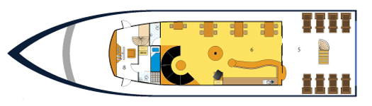 Upper deck of MV Mermaid I