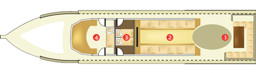 Upper deck of MV Peterpan